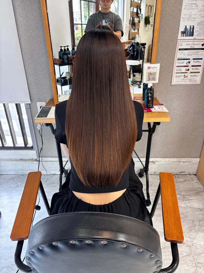ロング パーマ ヘアアレンジ カット 縮毛矯正 トリートメント 似合わせ×店長 🍊Raimu🍊のヘアスタイル