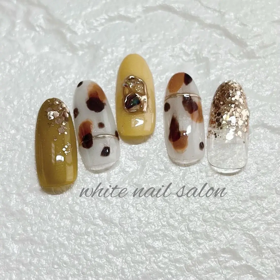 ネイル フットネイル ジェルネイル ハードジェル ラメ(グリッター) 持ち込み ハンドネイル white nail salonのネイルデザイン