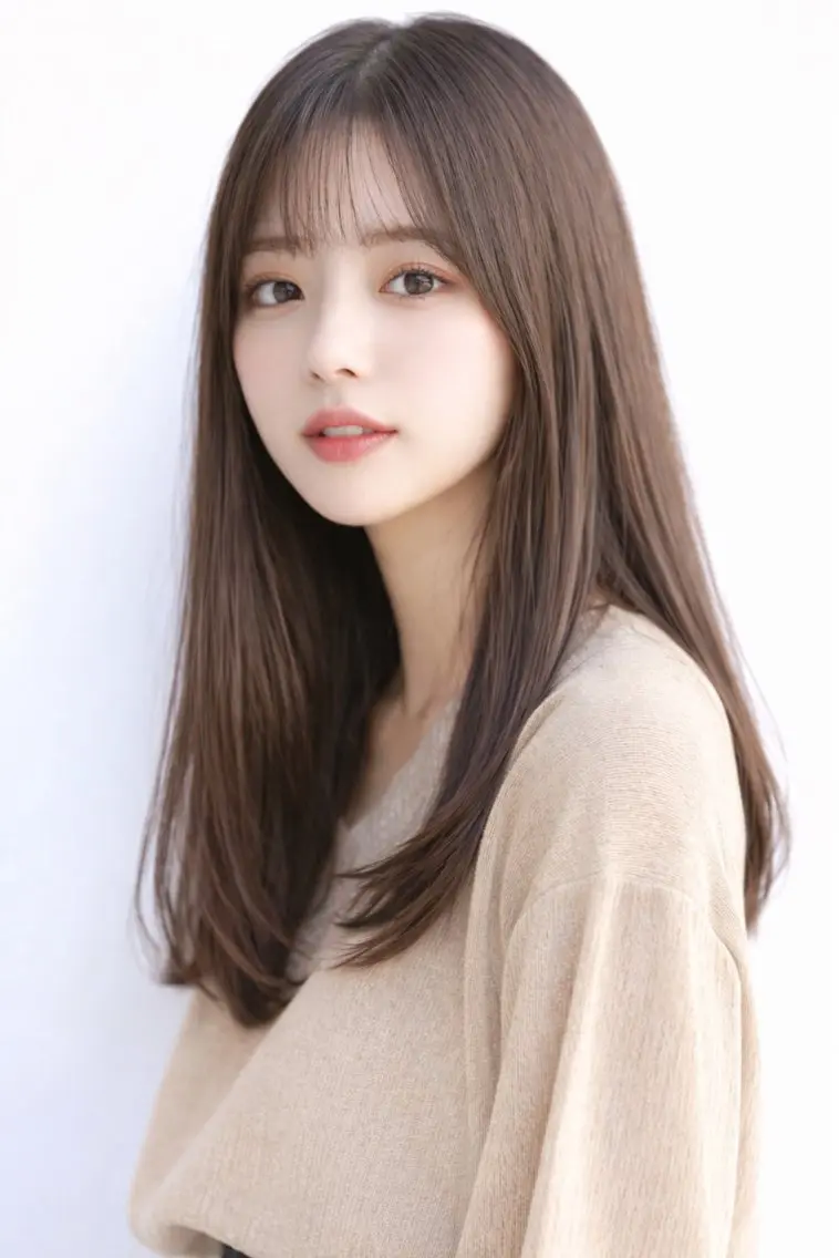 セミロング カラー パーマ 縮毛矯正 ストレートパーマ カット 縮毛矯正 トリートメント 田村和範/似合わせ カラー/髪質改善のヘアスタイル