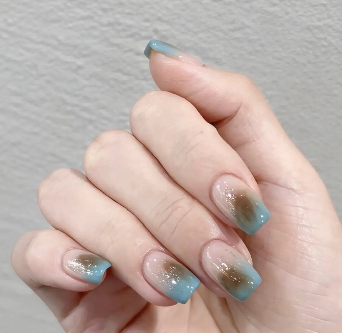 【オフなし】ニュアンス塗りかけネイル👒🎗️の写真