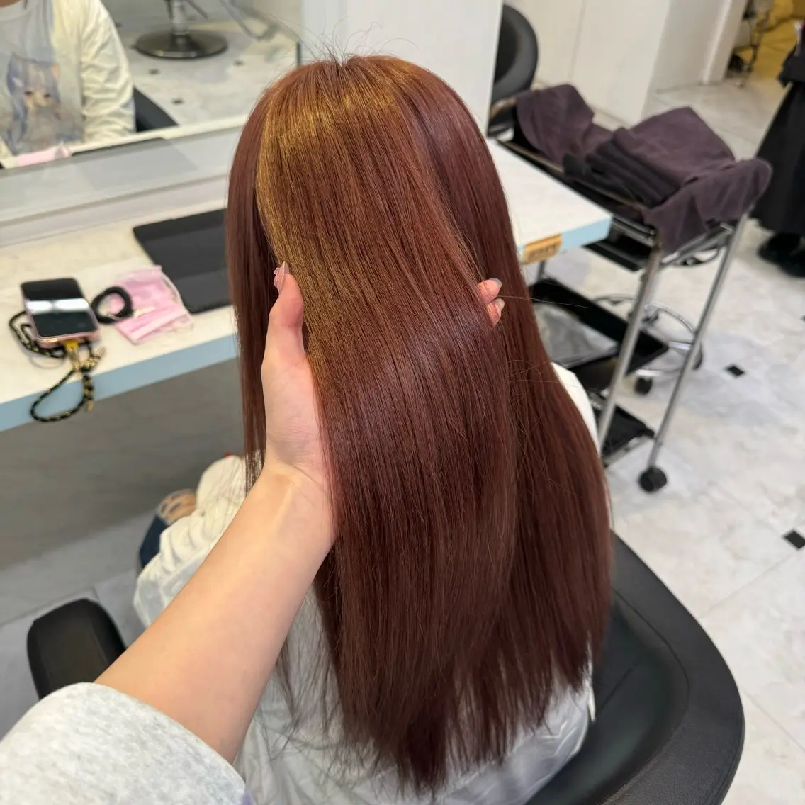 ロング カラー ヘアカラー 🤎モテ髪＆透明感 ミルクティー🥣🤎のヘアスタイル