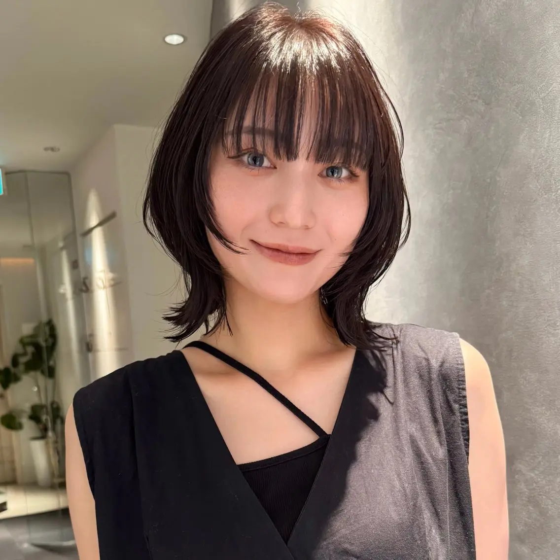 ミディアム ボブレイヤー ボブ レイヤーカット モデル募集/山田蓮/ レイヤーボブのヘアスタイル