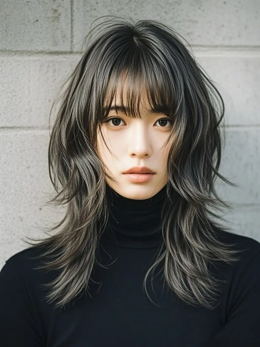 セミロング ショートボブ セミロングパーマ アッシュ ボブ くびれヘア カット ヘアカラー トリートメント ウルフカット 811 大阪梅田 ウルフのヘアスタイル