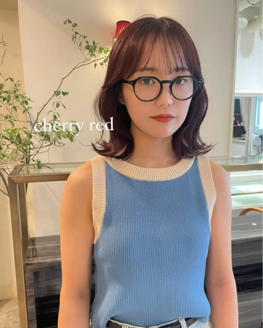 ミディアム カラー 似合わせ×くすみ カラー🤎yuukaのヘアスタイル