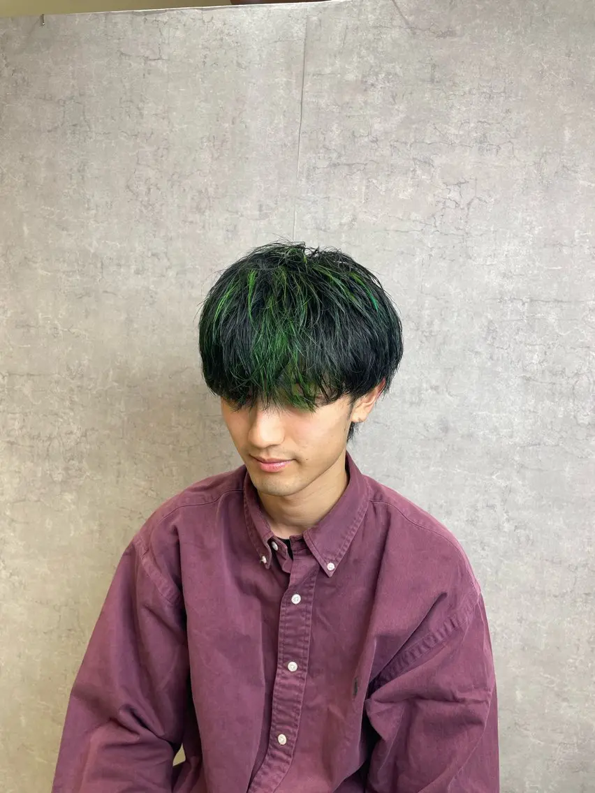 カラー パーマ メンズ メンズメッシュ メッシュ カット トリートメント メンズ専門/栄/ パーマ特化/ゆうとのヘアスタイル