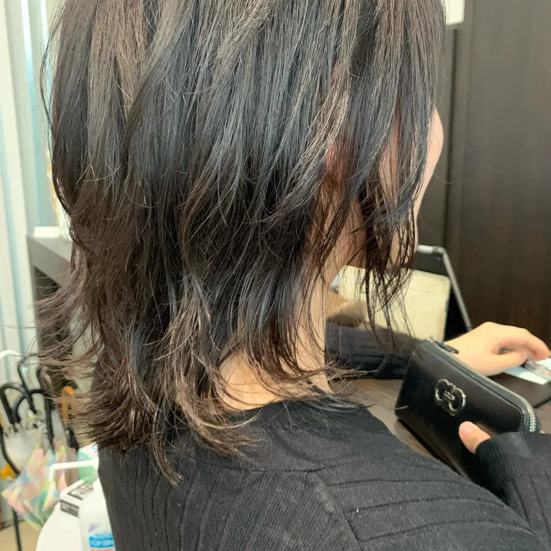 ミディアム カラー ブリーチ 透明感カラー グレージュ ラベンダーカラー カット ヘアカラー 金田 ありさのヘアスタイル