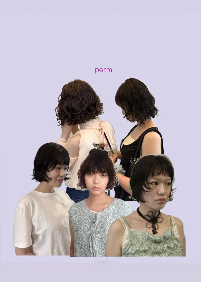 ショート パーマ miyabi🌙ボブ No.1/艶カラーのヘアスタイル