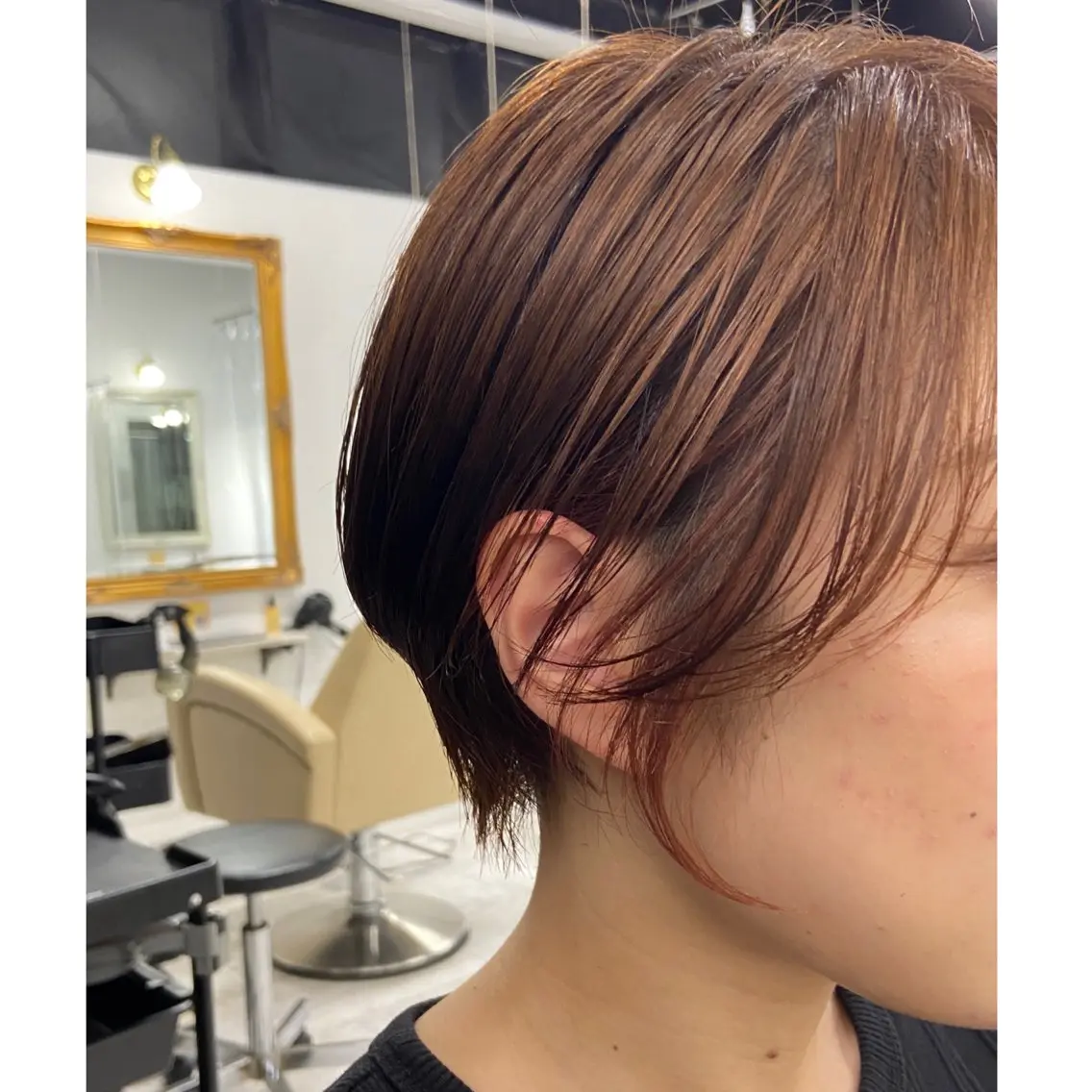 ショート カラー 顔周りカット サイドバング 小顔カット カット ヘアカラー トリートメント 二児のパパで店長な 戸田健治のヘアスタイル