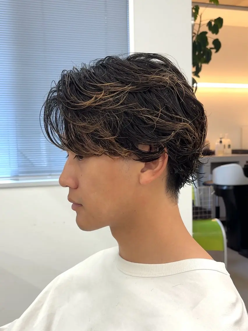 ショート パーマ メンズ カット パーマ なりたひろと / メンズパーマ札幌大通のヘアスタイル