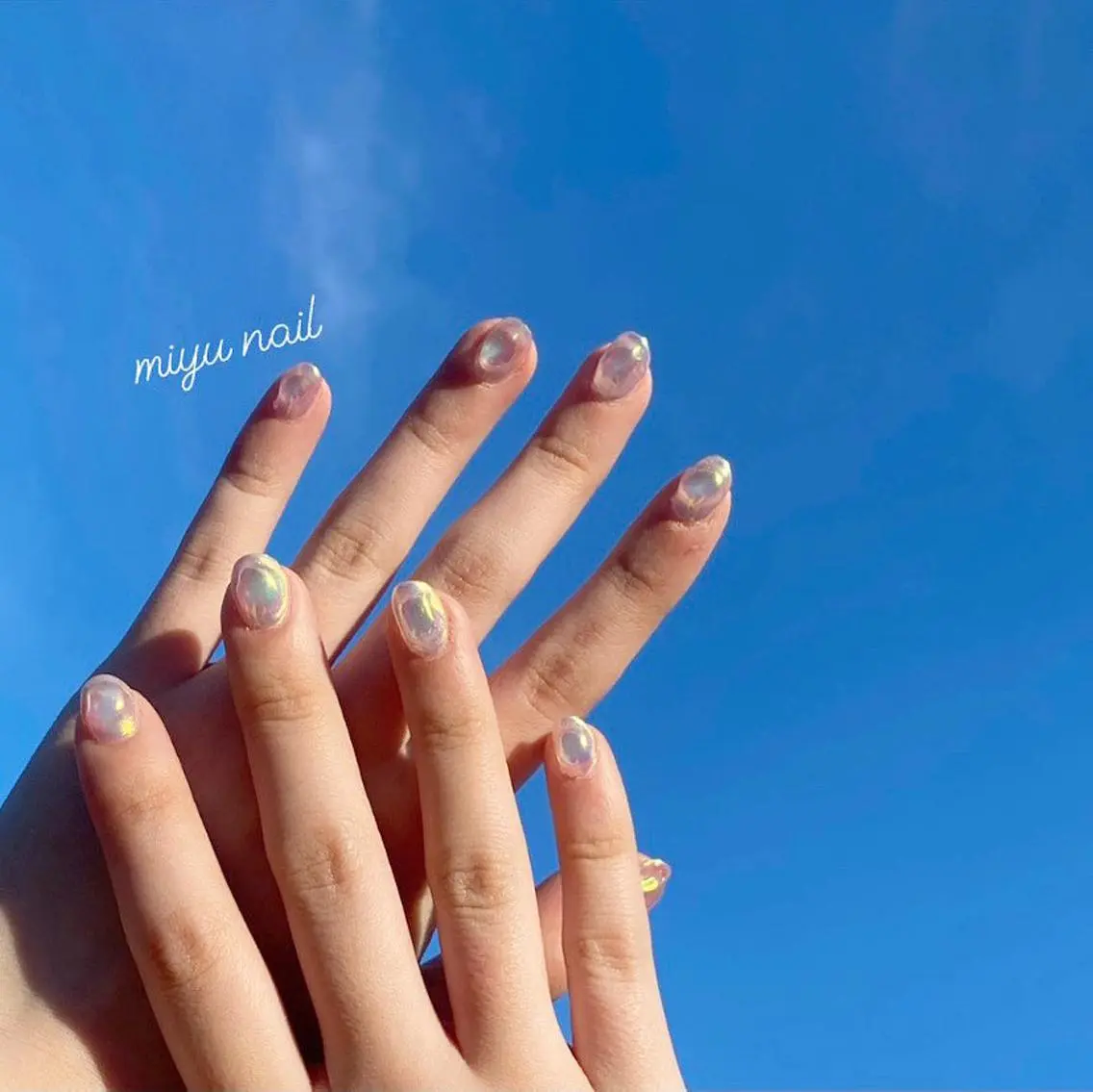 ネイル 氷ネイル・うるうるネイル oreo salon miyu 池袋のネイルデザイン