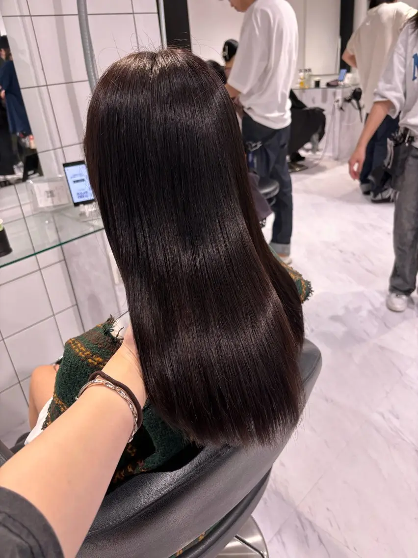 ロング カラー 表参道♡暗髪♡ 艶カラー♡アユミのヘアスタイル