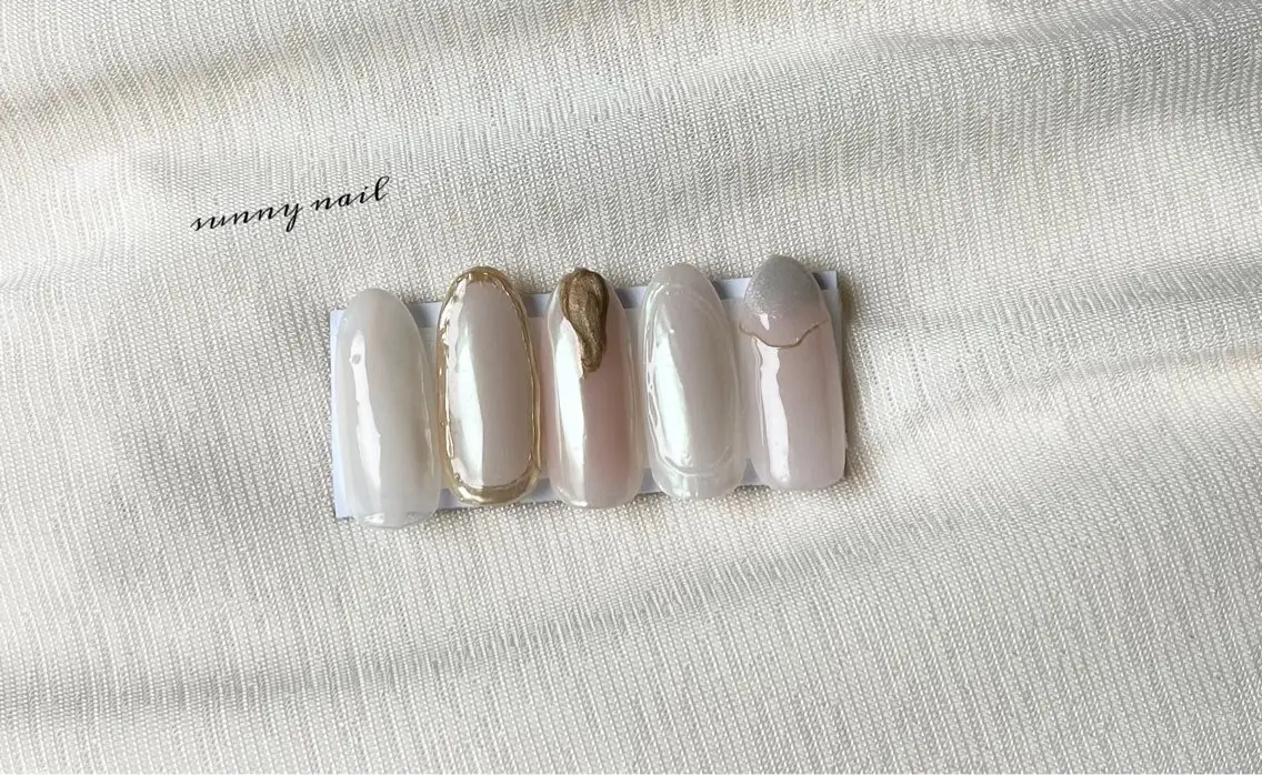 ネイル オーロラネイル ニュアンスネイル sunny nailのネイルデザイン