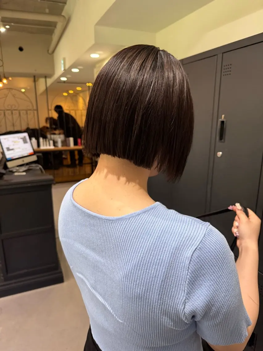 ショート カラー 透明感カラー ボブ 大人ボブと似合 わせカラー/馬場 翼のヘアスタイル