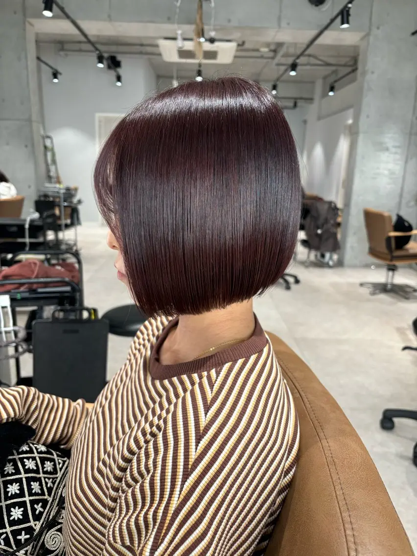 【定番人気✨】オーガニックカラー+カット✂️《白髪染め希望+¥500》の写真