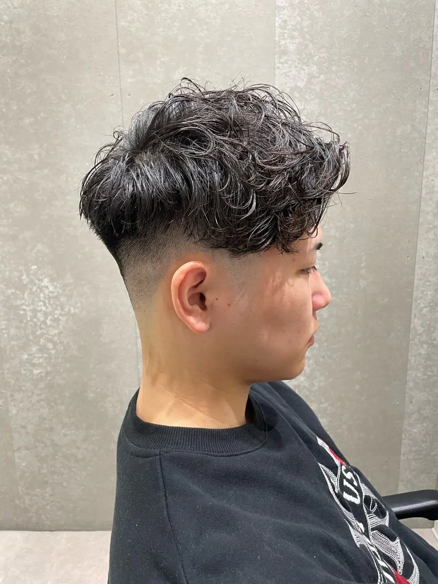 メンズ カット パーマ 萩森 龍也のヘアスタイル