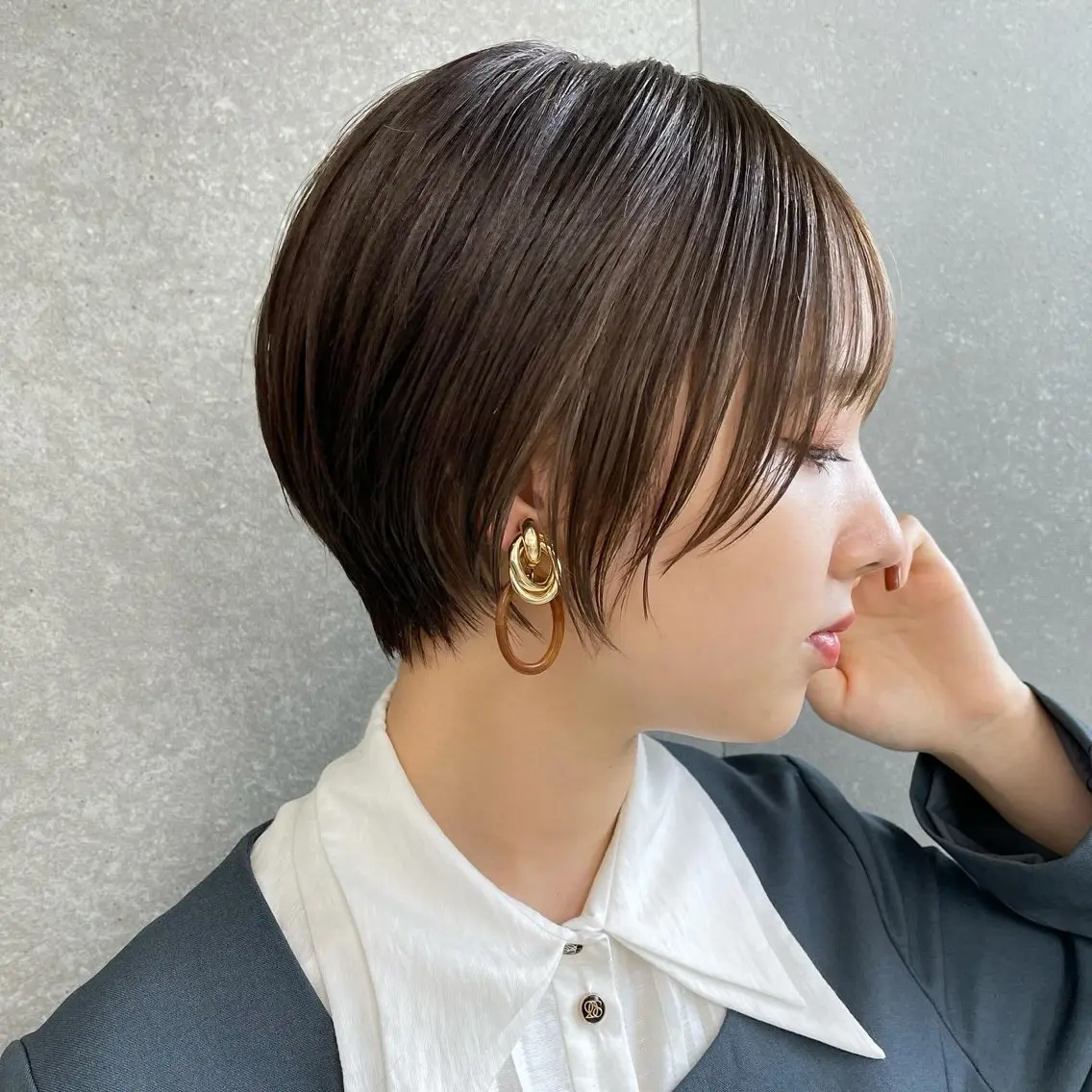 ショート 丸みショート ショートヘア 透明感カラー　中嶋 将城のヘアスタイル