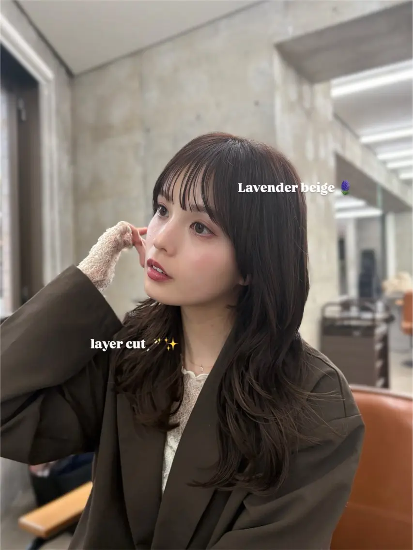 セミロング カラー みゆう🎀ショート ボブ×透明感カラーのヘアスタイル