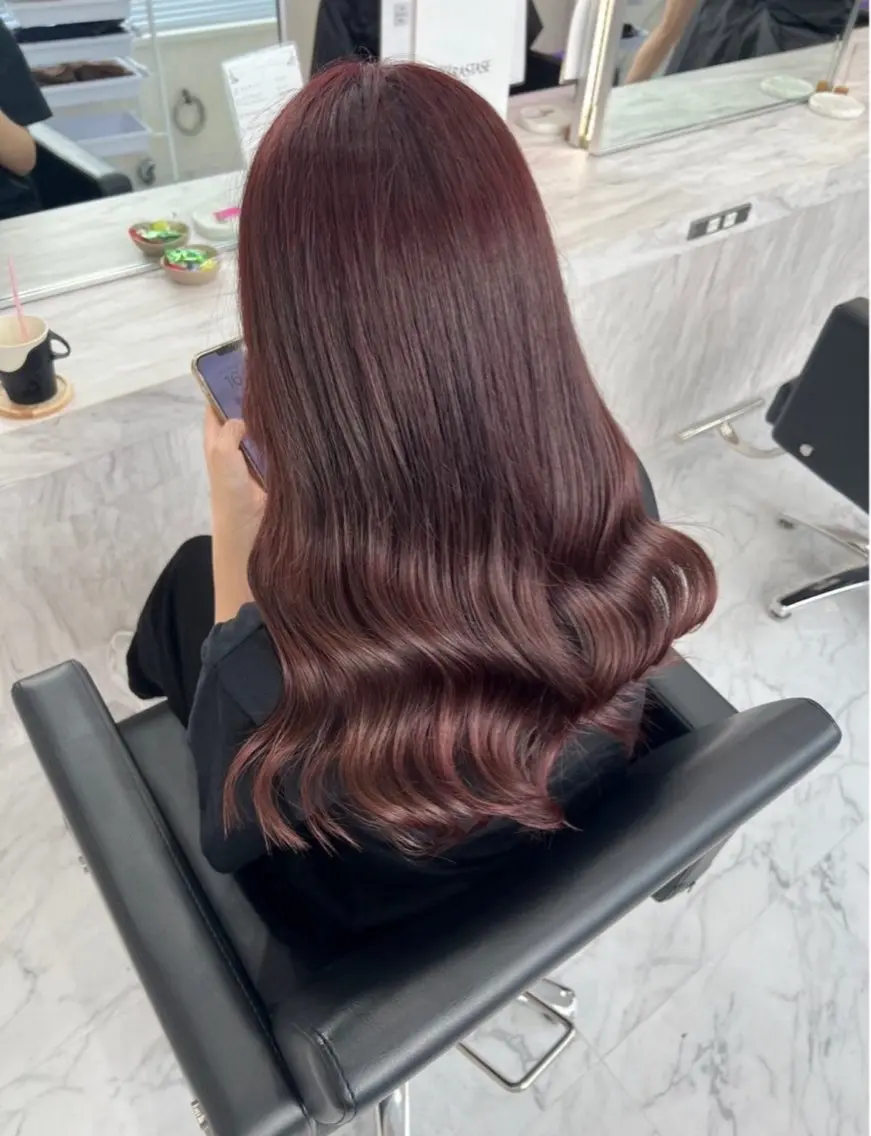 カラー レッドカラー カラーモデル募集💖 RIRIKA🩷🧸のヘアスタイル