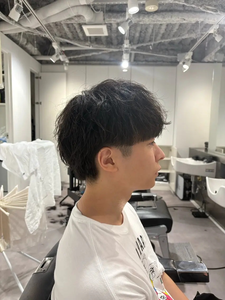 ショート メンズ マッシュ メンズパーマ マレットヘア カットモデル募集 SHOHEIのヘアスタイル
