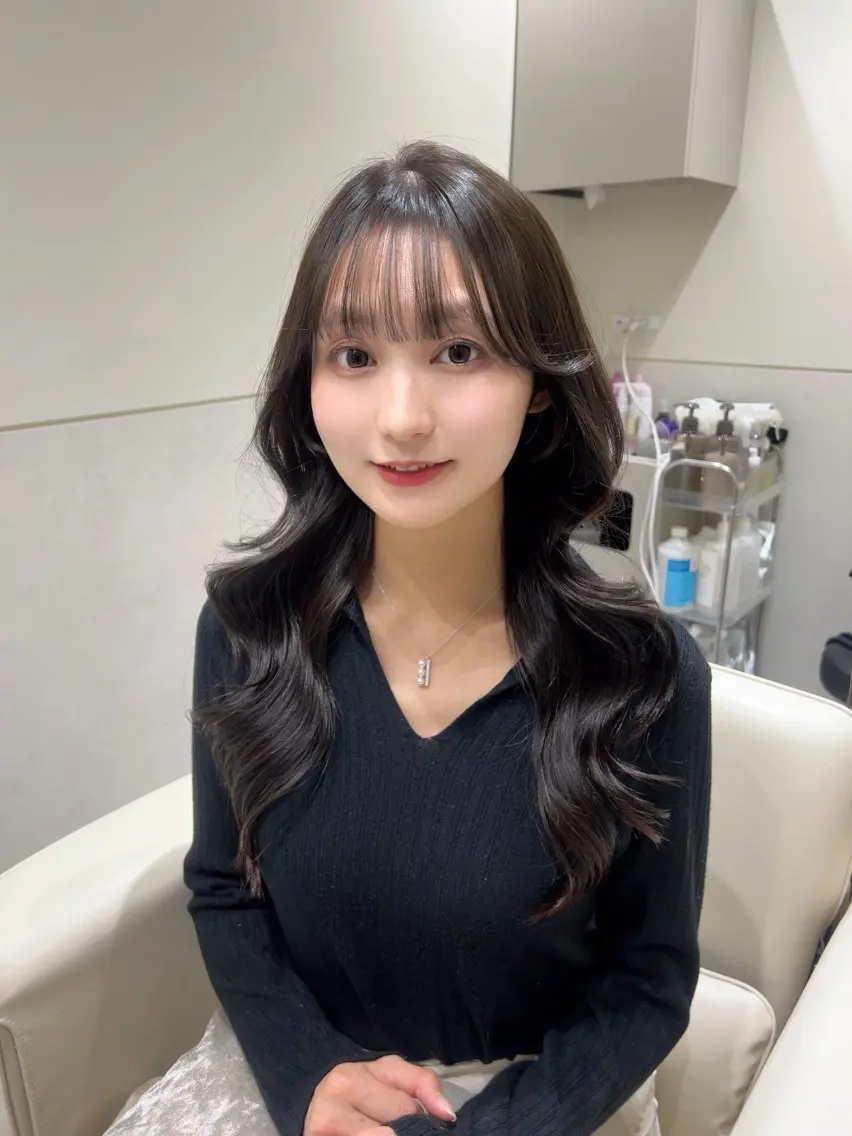 ロング カラー カット ヘアカラー トリートメント 🩷韓国ヘア/ヨシン モリ🩷Maikaのヘアスタイル