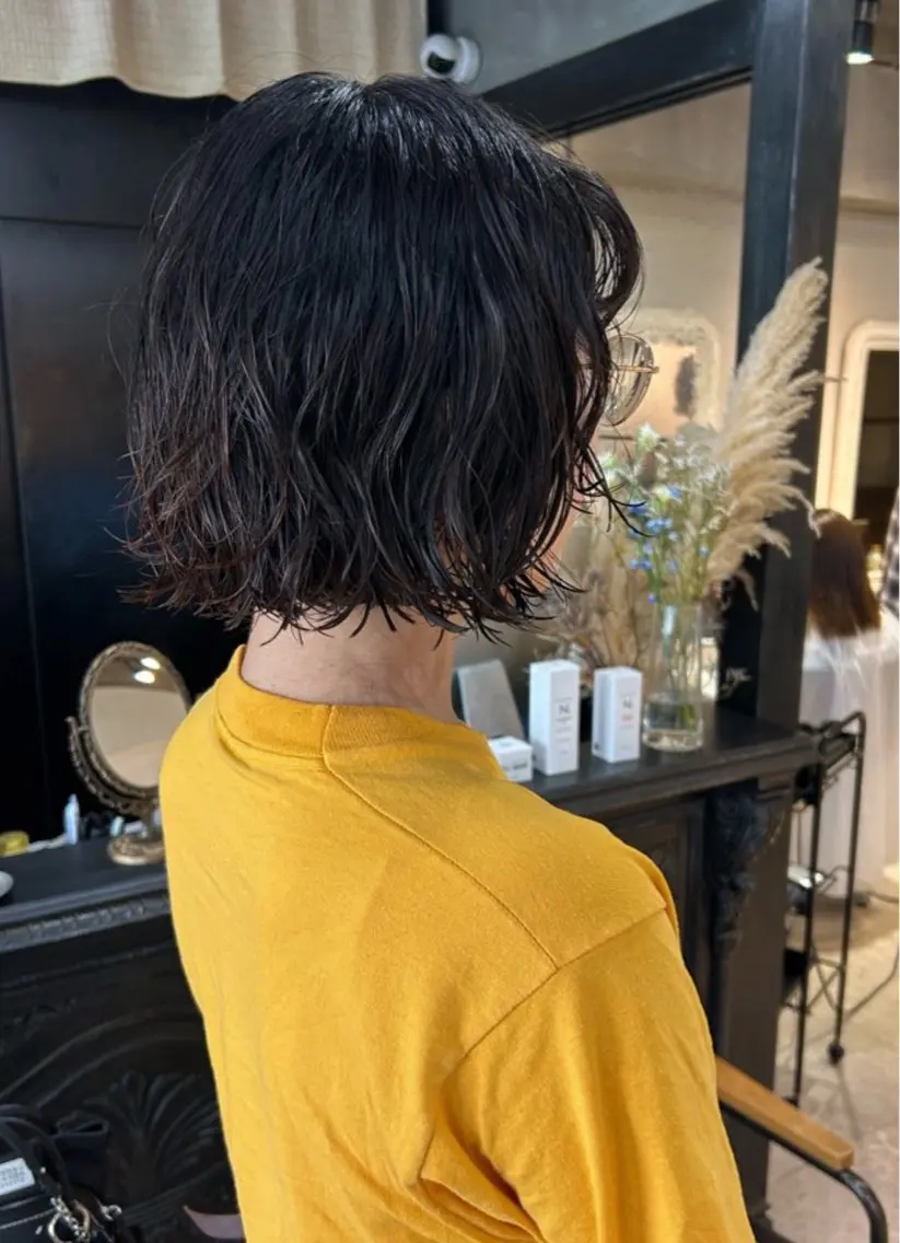 ショート パーマ レディースパーマ モデル募集RIKOのヘアスタイル