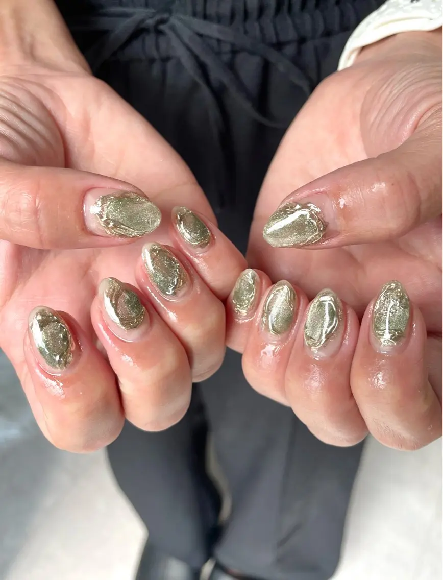 ネイル アートネイル マグネットネイル ニュアンスネイル RISA joie nailのネイルデザイン