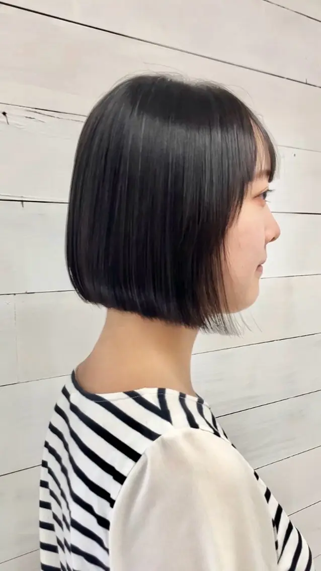 ショート ボブ 縮毛矯正 落合孝臣/新潟駅南 /髪質改善のヘアスタイル