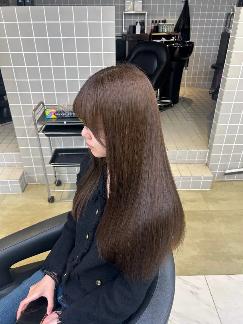!ミニモ学割!【🈂️ら🈂️らhair】韓国風うる艶縮毛矯正+髪質改善トリートメント(カット込み)🫧の写真