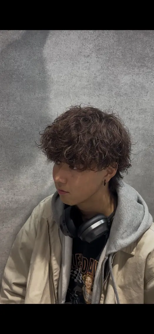 ショート カラー パーマ メンズ メンズパーマ トレンド🔥メンズ 特化⚡️網野裕希のヘアスタイル