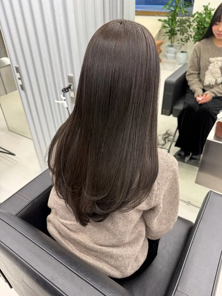 ロング カラー カット ヘアカラー トリートメント 表参道🌿赤み消し カラー/チナツのヘアスタイル