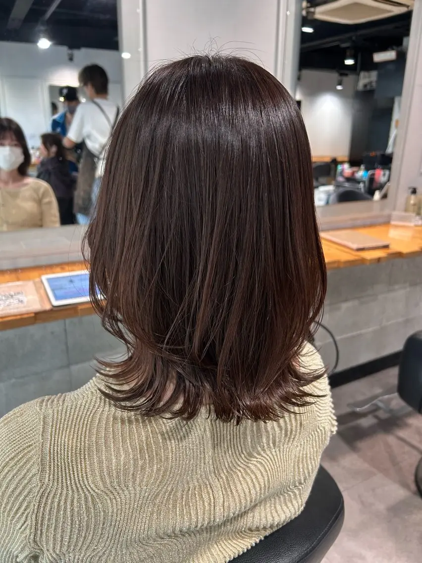 セミロング カット ヘアカラー トリートメント ヘッドスパ レイヤーStyle 🪽菜々実のヘアスタイル