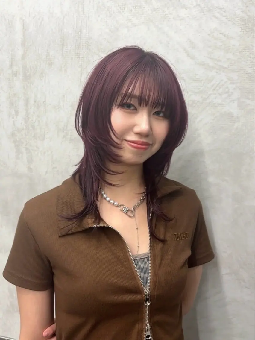 セミロング Harukaレイヤー /ハッシュカット♡のヘアスタイル