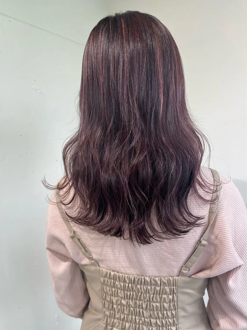 ロング カラー ヘアカラー トリートメント LUVISM新潟🎀 透明感カラー/ミユのヘアスタイル