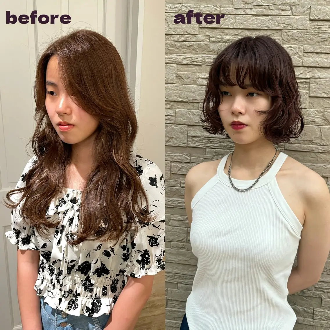 ショート カラー パーマ ヘアアレンジ カット ヘアカラー トリートメント レイヤー/似合わせ YUIのヘアスタイル