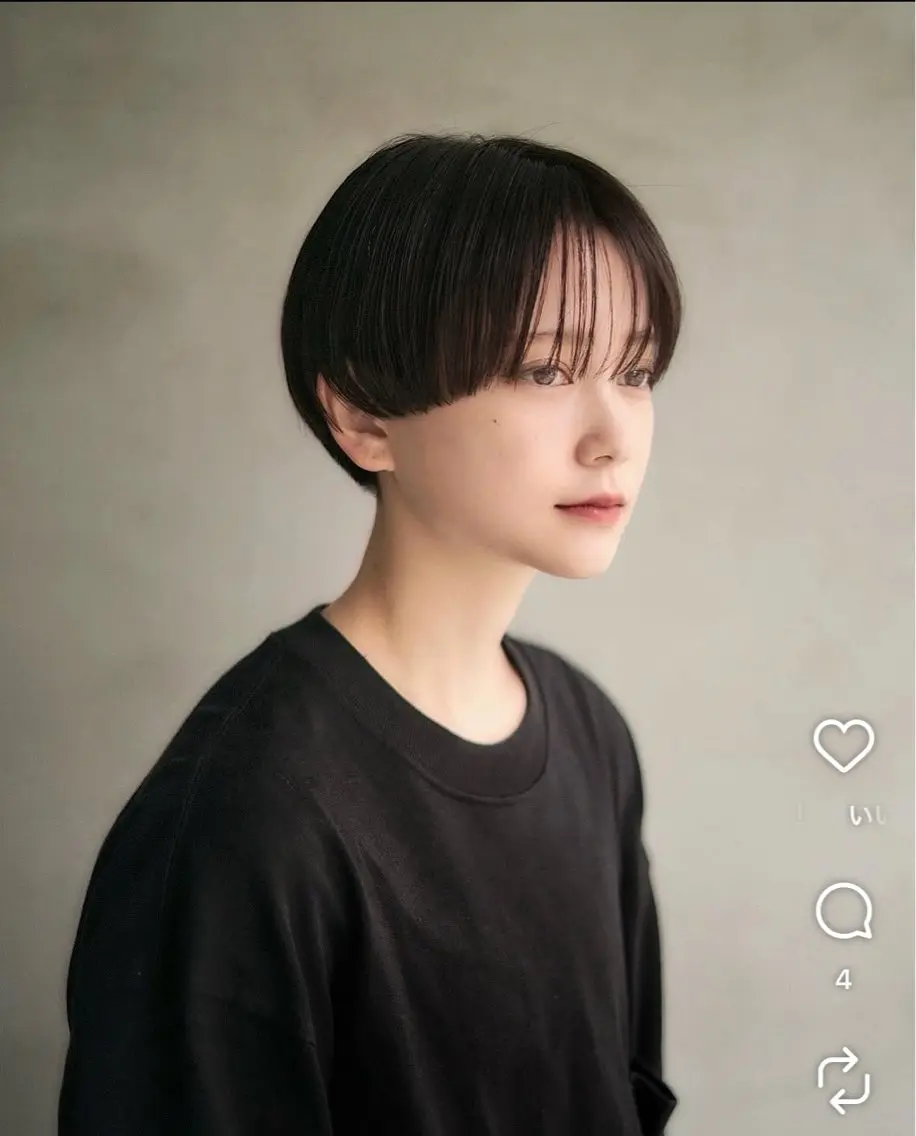 ショート カットモデル ヨネダのヘアスタイル