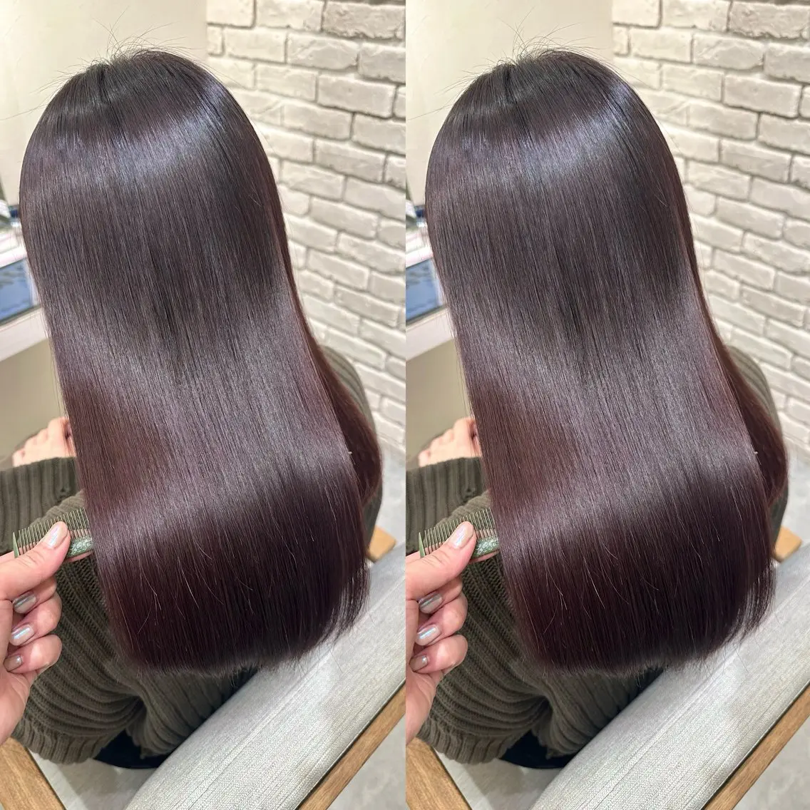 セミロング 髪質改善 カット ヘアカラー トリートメント 髪質改善&ヘアケア 永山若奈のヘアスタイル
