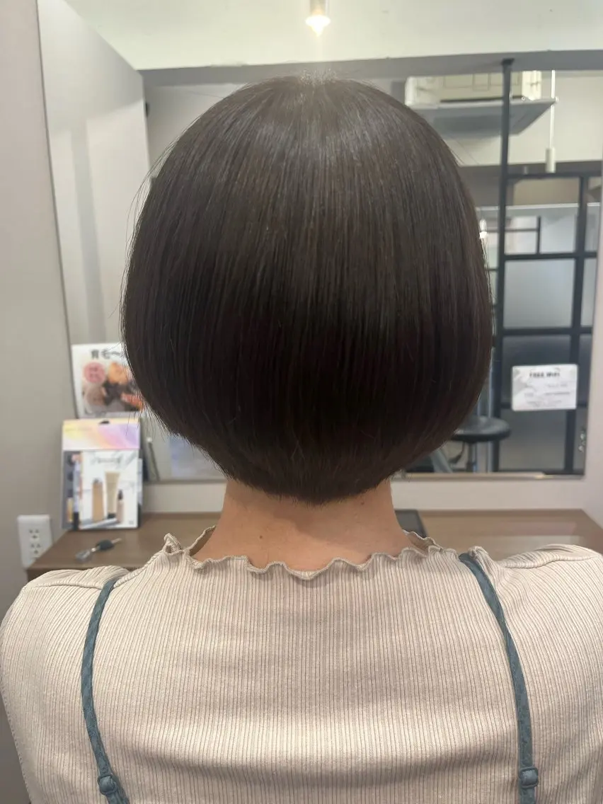 ショート ショートボブ ボブ ショートヘア 骨格/顔型/パーソナ ルカラー診断/中野のヘアスタイル
