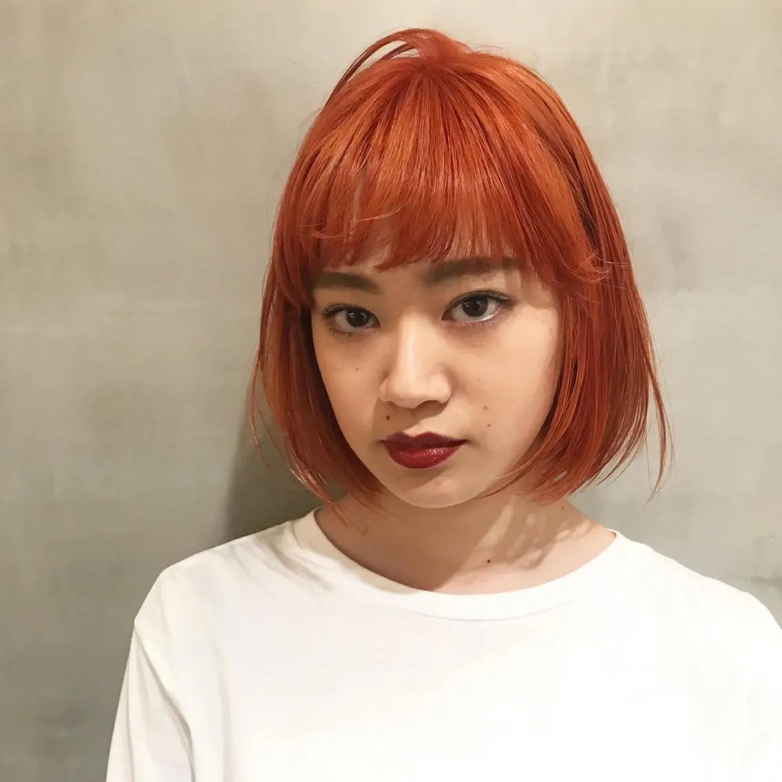 ショート カラー オレンジ ボブ カット ヘアカラー トリートメント 優作 〜圧倒的信頼〜のヘアスタイル