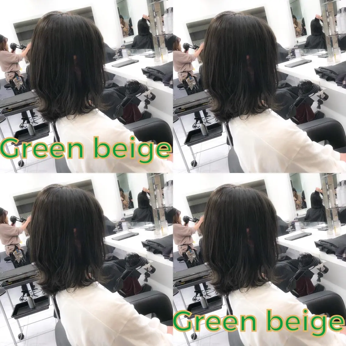 ミディアム カット ヘアカラー ハイトーン×レイヤー カットTAKUMIのヘアスタイル