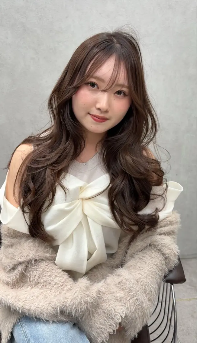 セミロング カラー カット ヘアカラー トリートメント レイヤーダブルカラー KYONのヘアスタイル