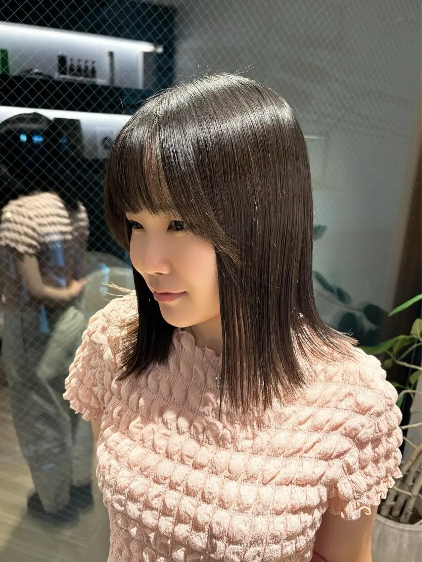 ミディアム 山中 あるのヘアスタイル