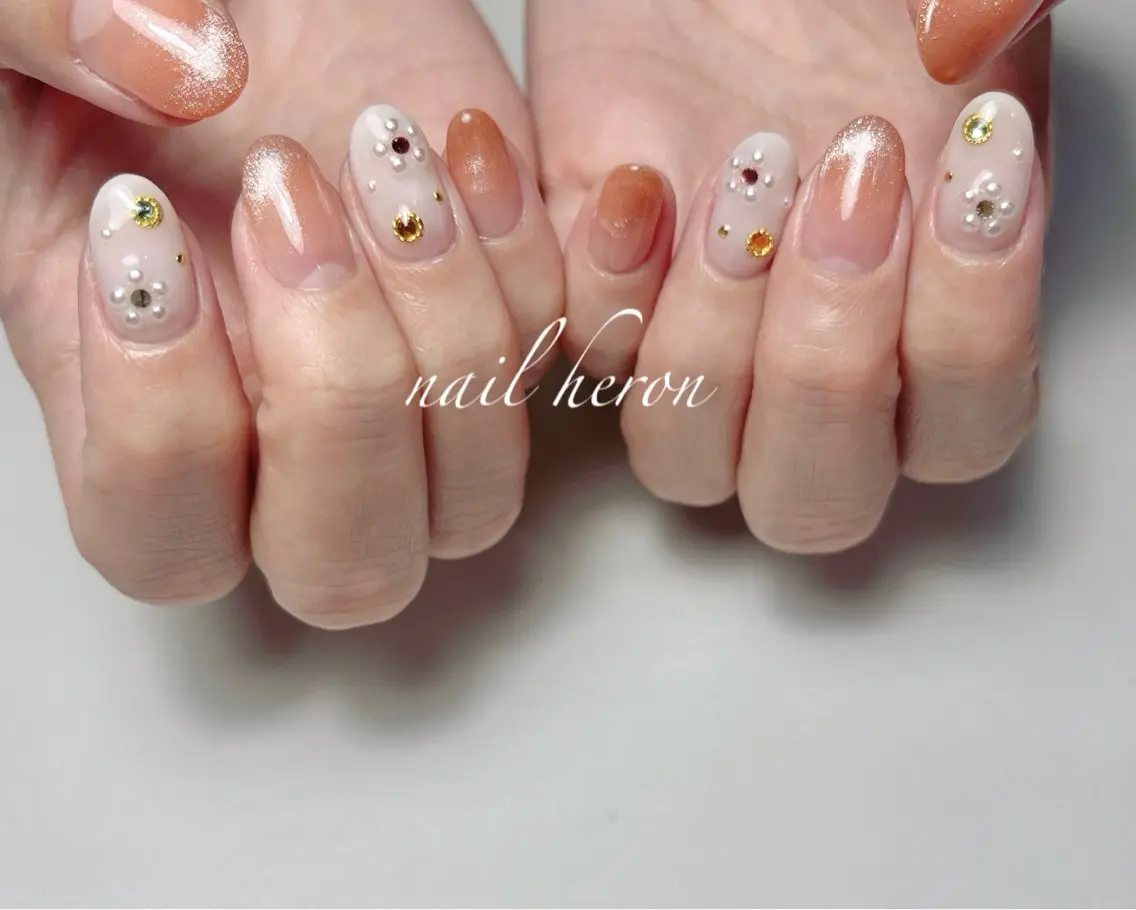 ネイル 春ネイル ハンドネイル saki_ nail heronのネイルデザイン