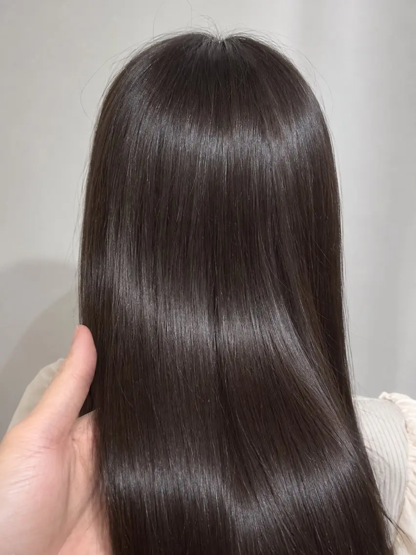 セミロング カラー 透明感カラー ヘアカラー 💠ブリーチなし 透明感カラー💠/端のヘアスタイル