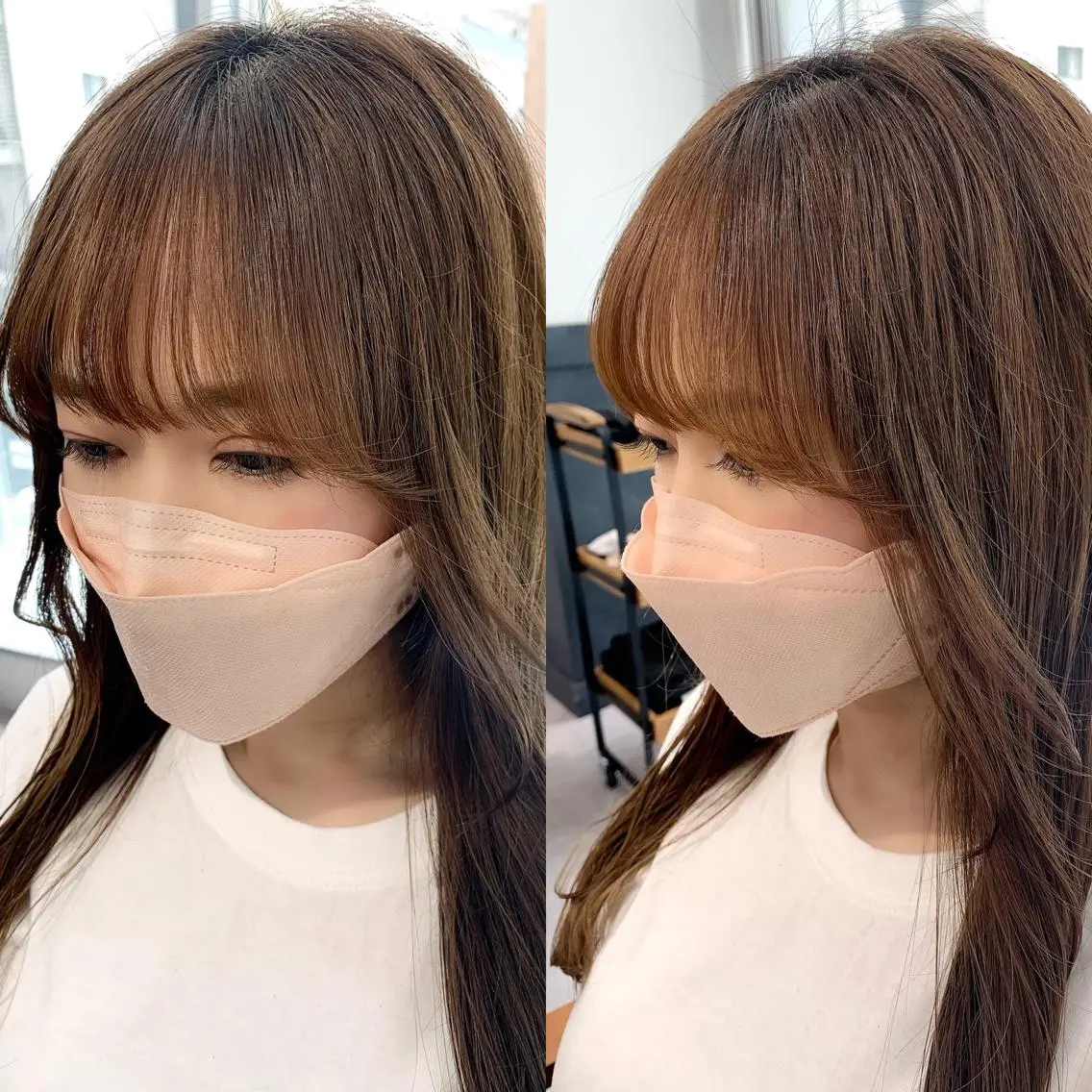 セミロング カラー パーマ ヘアアレンジ メンズ キッズ ネイル マツエク・マツパ アイブロウ カット 縮毛矯正 似合せレイヤー/ 柔らか透明感カラーのヘアスタイル