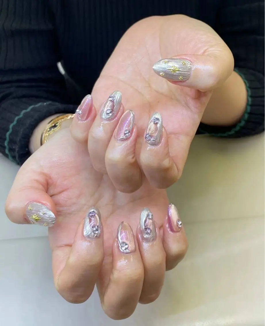 当店人気No.1マグネットネイル🧲の写真