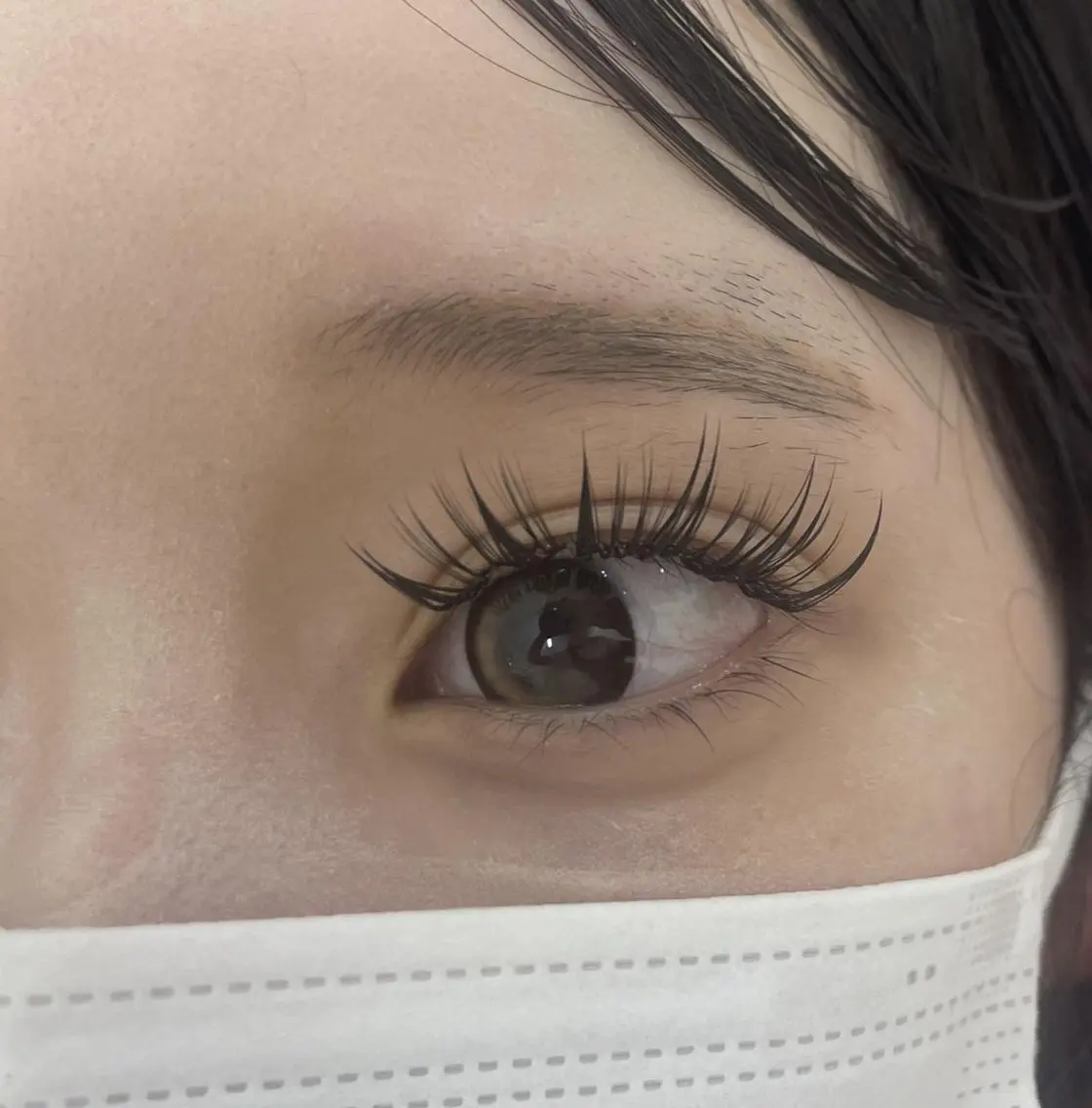 マツエク・マツパ フラットラッシュ パリジェンヌラッシュリフト まつげパーマ 下まつげエクステ 一重×まつ毛パーマ (∩_∩)ミモ🧸E yelash&ネイルのマツエク・マツパデザイン