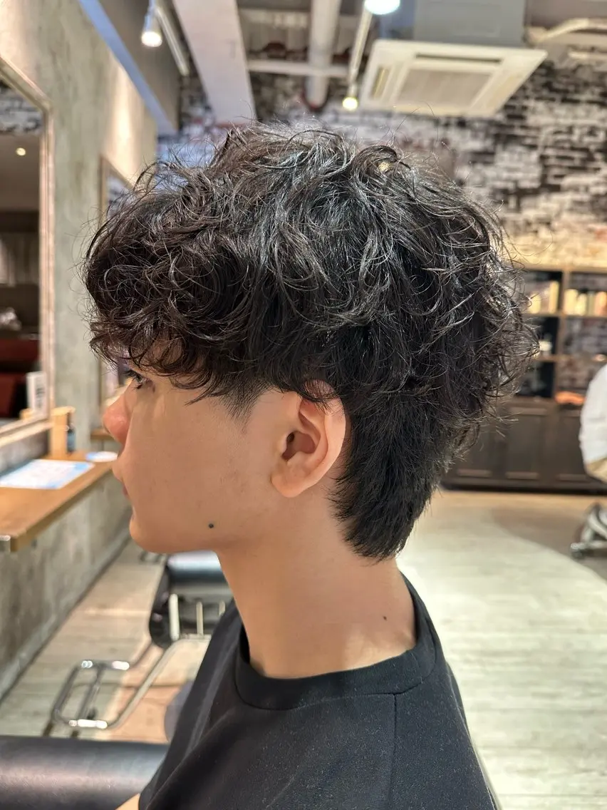 ショート パーマ ヘアアレンジ メンズ メンズパーマ カット パーマ MODE K’s川西 瀧尻光のヘアスタイル