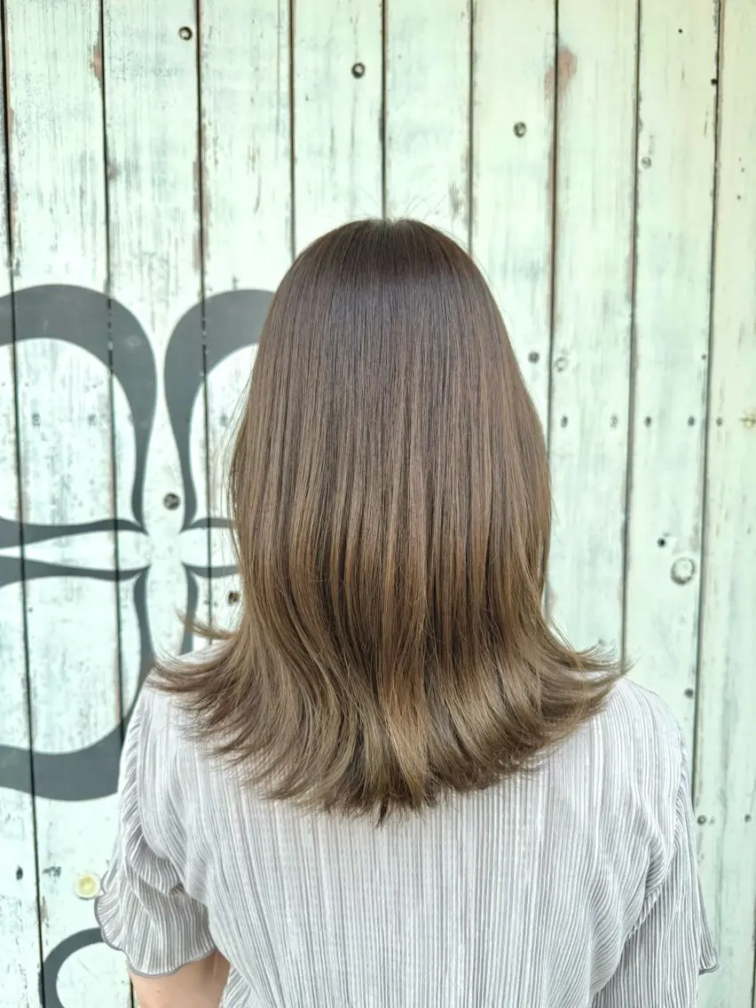 ロング ヘアカラー トリートメント 中川 真帆のヘアスタイル