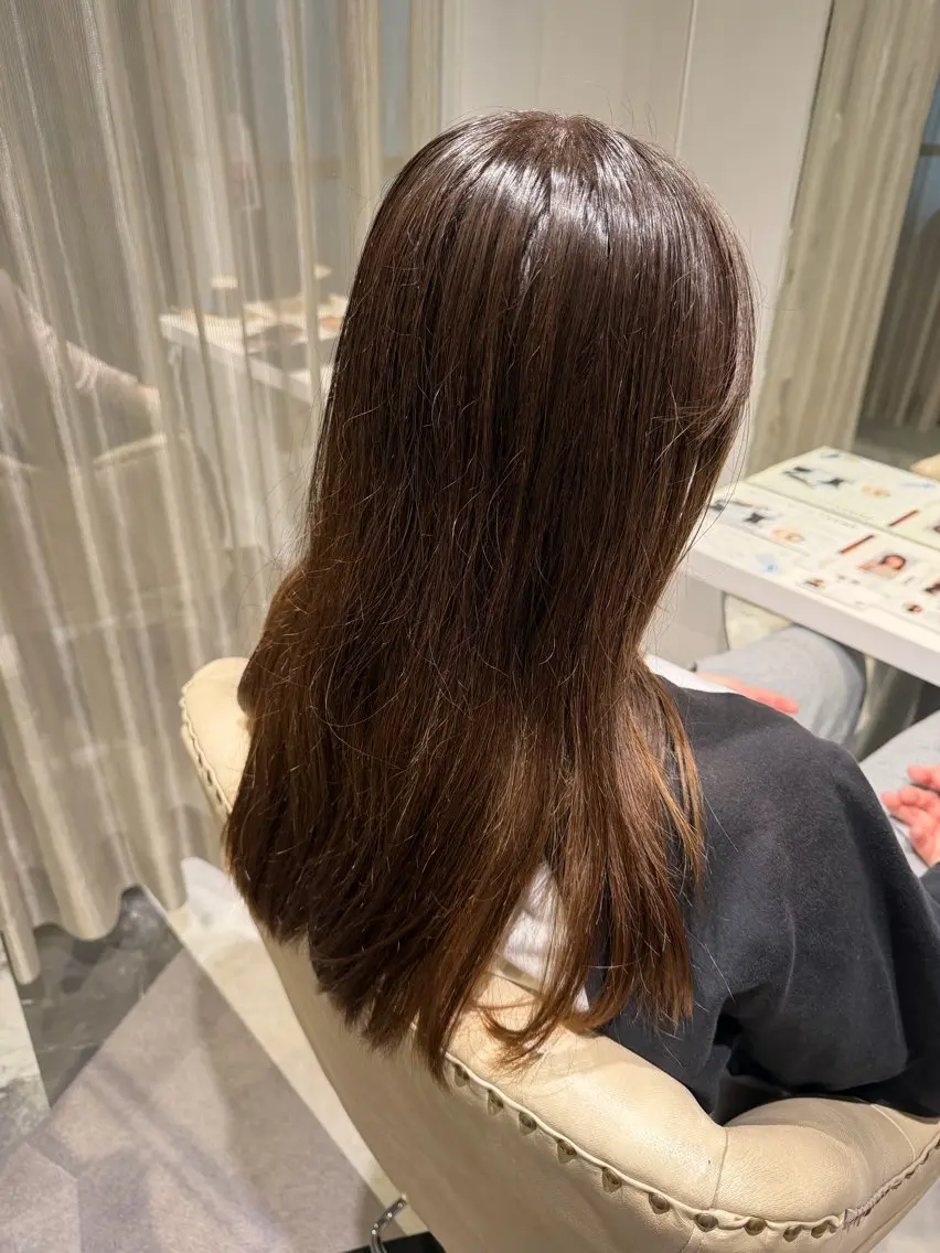 セミロング カット トリートメント 福山艶髪|髪質改善| 三宅星哉のヘアスタイル