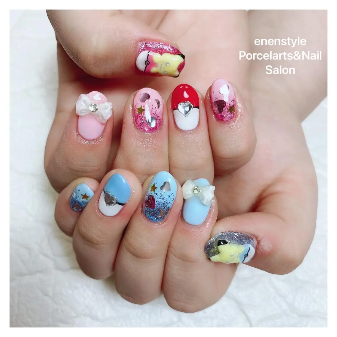 ミディアム ネイル 🐾enen style 🐾のネイルデザイン